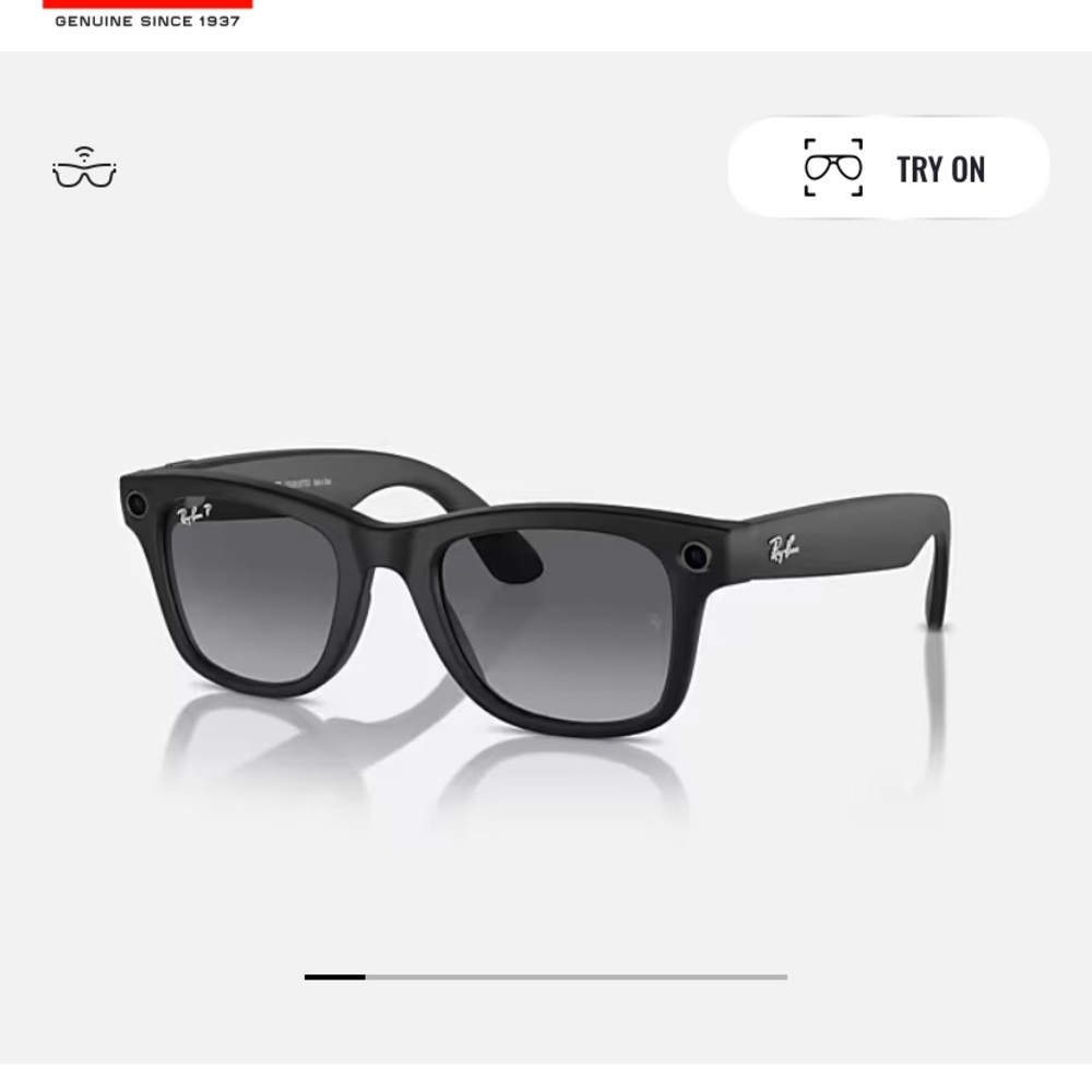 NWOT SMART GLASSES
RAY-BAN META Wayfarer RW4008
 Black